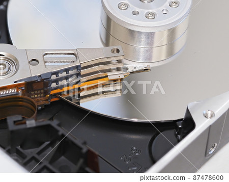 Close up inside hard disk 3.5 inch. 87478600