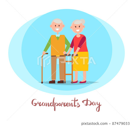 Grandparents Day Placard, Vector Illustration 87479033