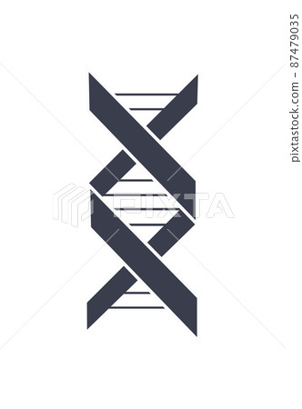 DNA Deoxyribonucleic Acid Chain Logo Design Icon 87479035