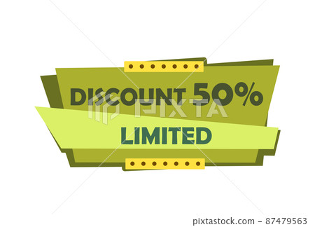 Abstract web banner, business card template 50 percent OFF - Vector 87479563