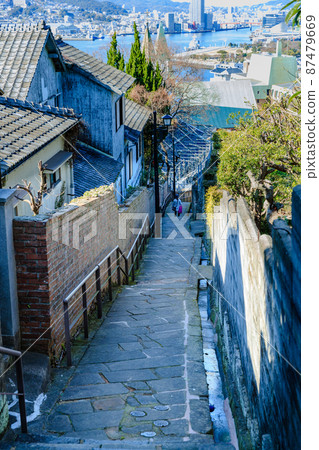 <Nagasaki Prefecture> Alley in the city of Nagasaki, a hill town <Nagasaki Prefecture> Alley in the city of Nagasaki, a hill town 87479669