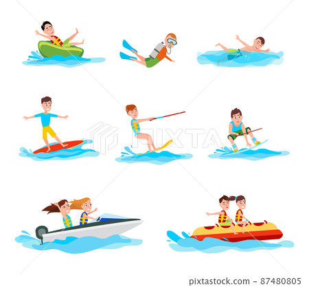 Summer Activity Collection Vector Illustration Summer Activity Collection Vector Illustration 87480805