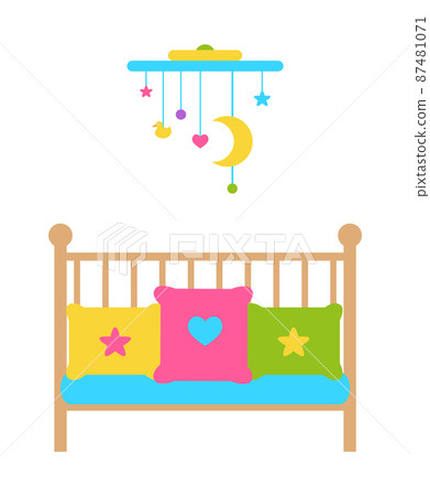 Crib Young Child Bed with Barred or Latticed Sides 87481071