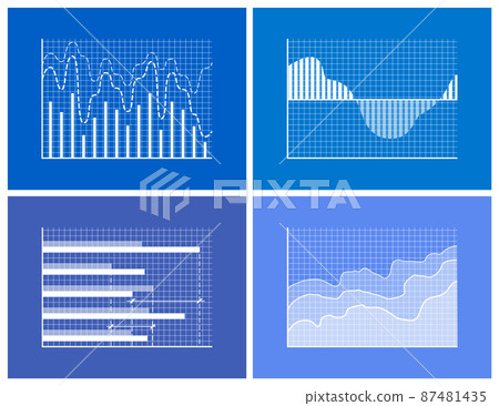 Graphics and Charts Set Poster Vector Illustration 87481435