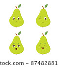 Cute pear character.  87482881