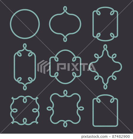 Nautical Rope Borders Set Nautical Rope Borders Set 87482900