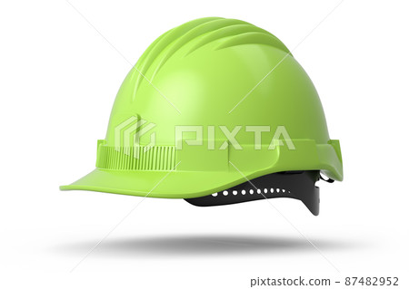 Green safety helmet or hard cap isolated on white background Green safety helmet or hard cap isolated on white background 87482952