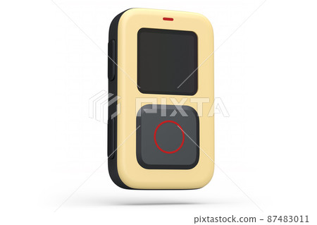 Remote controller for photo and video action camera on white background 87483011
