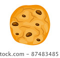 Chocolate cookies vector illustration 87483485