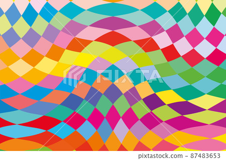 Vector illustration drawing of Spectral multicolored diamond shapes. Abstract pattern and textures. colrful polychrome segment Vector illustration drawing of Spectral multicolored diamond shapes. Abstract pattern and textures. colrful polychrome segment 87483653