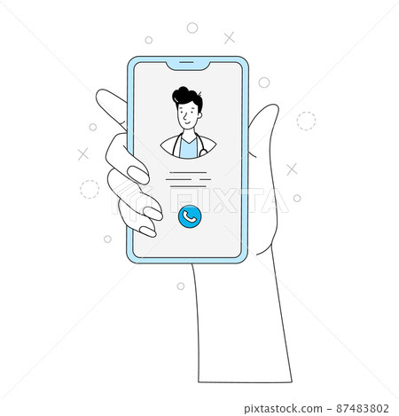 Online doctor, virtual medicine illustration. 87483802