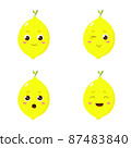 Cute lemon character. 87483840
