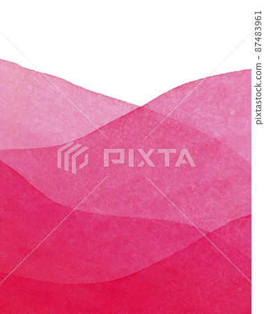 Watercolor pink red background vector, waves, abstract , backdrop. 87483961