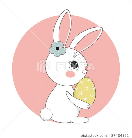 Cute easter bunny. Spring holiday. 87484551