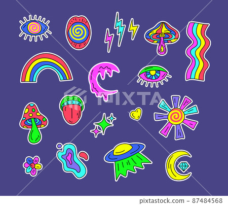 retro psychedelic clipart