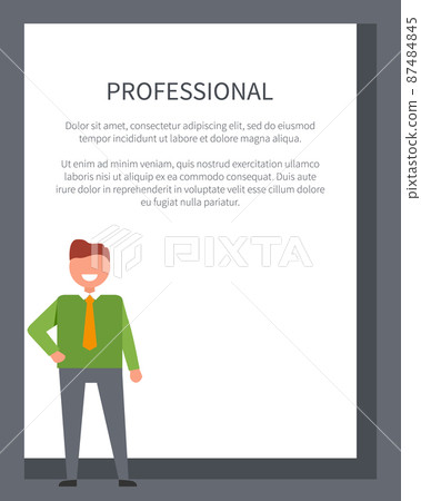 Professional Poster with Businessman in Sweater 87484845