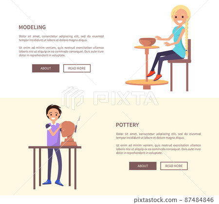 Pottery and Modeling Posters with People and Text Pottery and Modeling Posters with People and Text 87484846