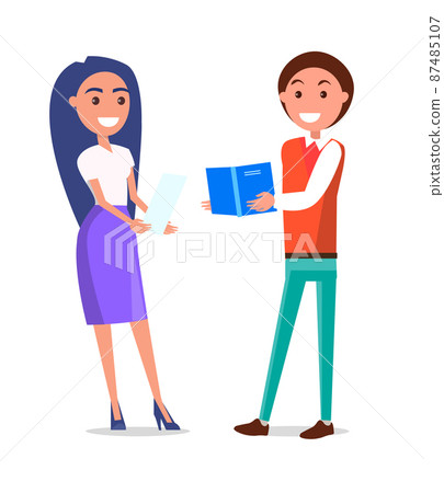 Student Answer Professors Question Vector Isolated Student Answer Professors Question Vector Isolated 87485107