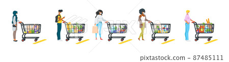 people row queue in time of pandemic people row queue in time of pandemic 87485111