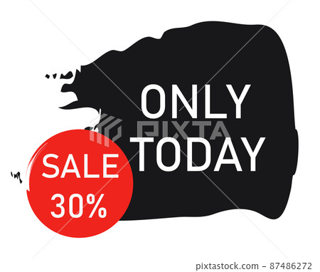 Paint smear web banner, business card, 30 percent OFF template - Vector Paint smear web banner, business card, 30 percent OFF template - Vector 87486272