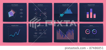 Vector graphics infographics with mobile phone. Template for creating mobile applications, workflow layout, diagram, banner, web design, business reports 87486851