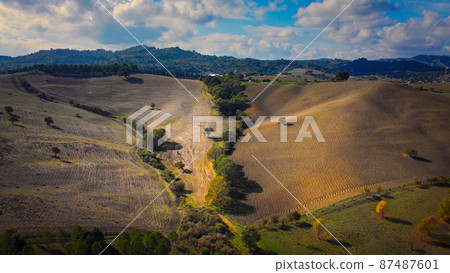 Italy from above - beautiful rural landscapes and amazing nature 87487601