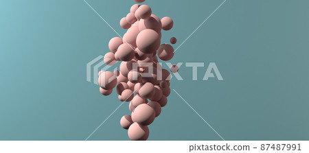 3D render of cluster of spheres 3D render of cluster of spheres 87487991