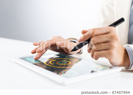 Tablet computer for financial data analysis Tablet computer for financial data analysis 87487994
