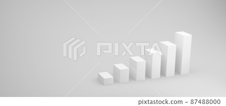3D render illustration of bar graph 3D render illustration of bar graph 87488000