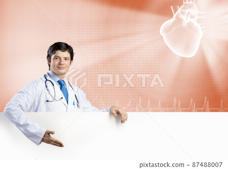 Doctor with banner 87488007