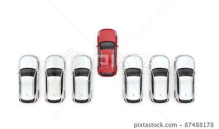 Concept idea of leadership car, top view 87488178