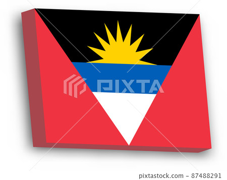 3D vector flag of Antigua and Barbuda 3D vector flag of Antigua and Barbuda 87488291