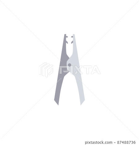 Terminal crimpers or electrical terminals, flat vector illustration isolated. Terminal crimpers or electrical terminals, flat vector illustration isolated. 87488736