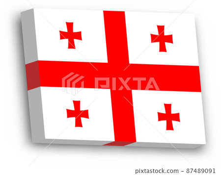 3D vector flag of Georgia 3D vector flag of Georgia 87489091