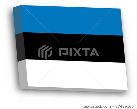 3D vector flag of Estonia 3D vector flag of Estonia 87489106