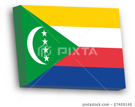 3D vector flag of Comoros 87489148