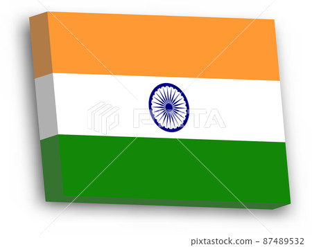3D vector flag of India 3D vector flag of India 87489532