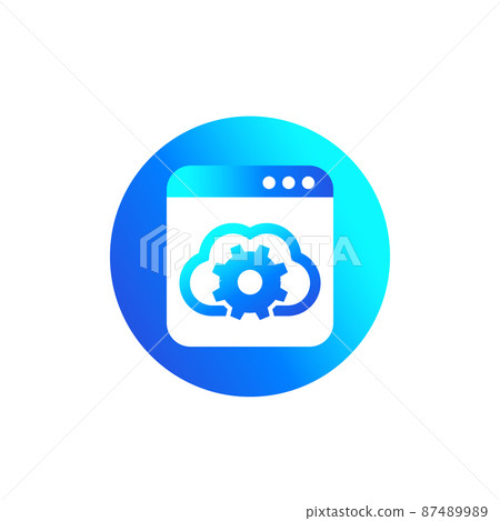 Cloud settings, hosting configuration icon for web Cloud settings, hosting configuration icon for web 87489989
