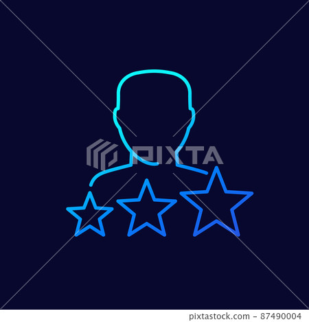 experience line icon for web 87490004