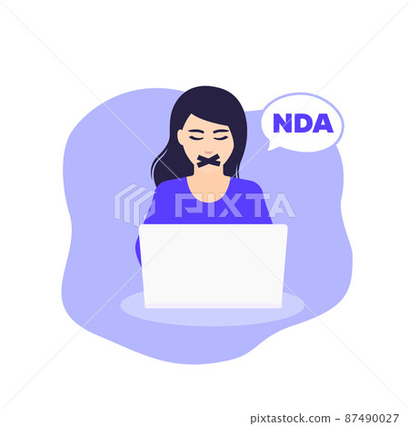 NDA, Non disclosure agreement, vector illustration 87490027