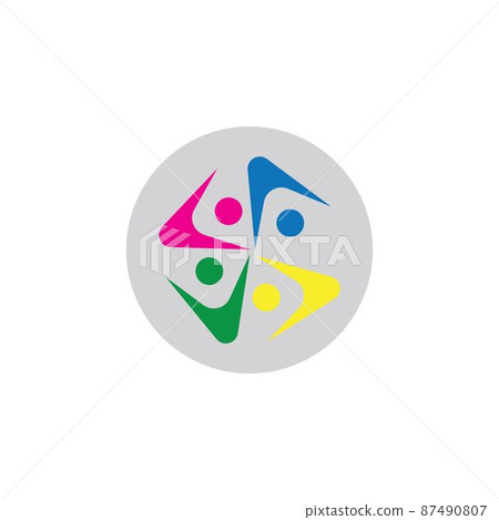 Community, network and social logo 87490807