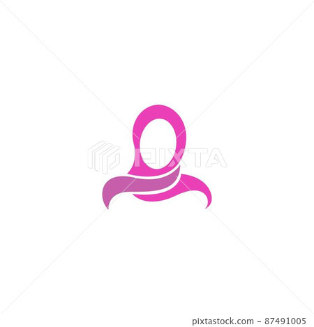 Hijab logo icon illustration design vector 87491005