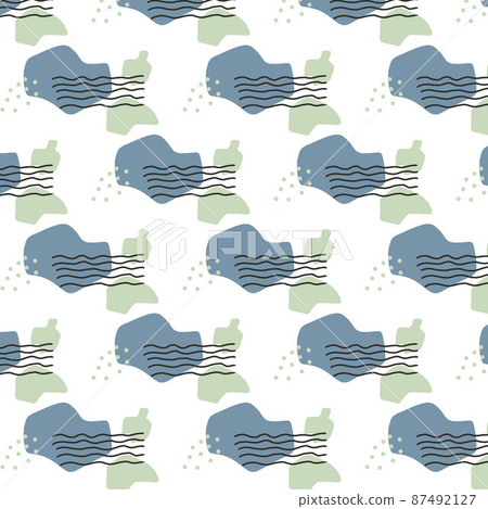 Vector pattern with abstractions . Cute pattern with spots. Vector pattern with abstractions . Cute pattern with spots. 87492127
