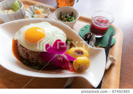 Loco moco bowl and lunch plate Loco moco bowl and lunch plate 87492985