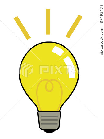 插圖素材：一個簡單的燈泡插圖 87493473