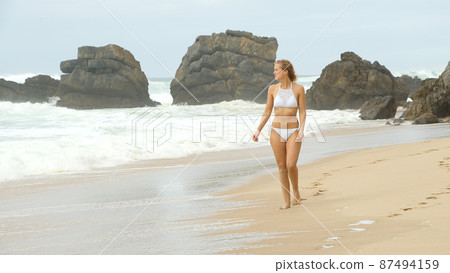 Beautiful Adraga Beach at the Atlantic Ocean coast in Portugal 87494159