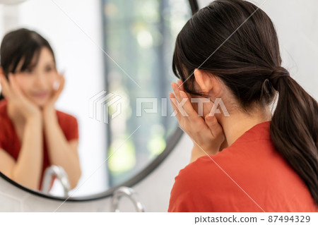 Bathroom and women Bathroom and women 87494329