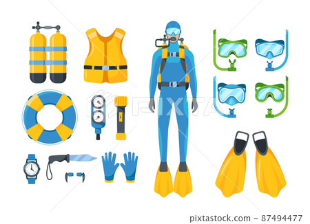 Set of Diving Equipment Snorkeling Masks, Scuba Diver Tools Underwater Glasses, Mouthpiece Tube for Swimming, Balloons Set of Diving Equipment Snorkeling Masks, Scuba Diver Tools Underwater Glasses, Mouthpiece Tube for Swimming, Balloons 87494477