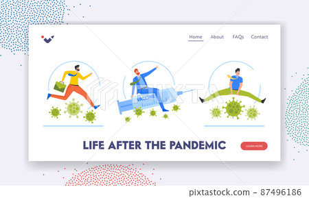 Life after Pandemic Landing Page Template. Businessmen Characters Vaulting Over Coronavirus Cell, Pass Financial Problem Life after Pandemic Landing Page Template. Businessmen Characters Vaulting Over Coronavirus Cell, Pass Financial Problem 87496186