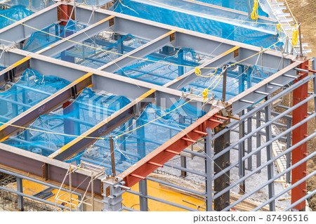 Construction site horizontal net steel frame construction safety measures occupational accident prevention measures 87496516